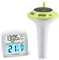 Raddy PT-5 TN Poolthermometer Schwimmend, Leicht Ablesbar, IPX8, Solar- & Akku-Betrieb, Digitalthermometer mit Innenraum-Temperatur- & Feuchtigkeitsanzeige für Pools, Whirlpools, Teiche, Spa