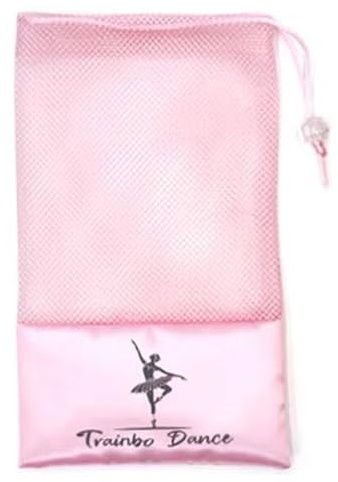 Casiler Damen Ballettschuhe Satin Mesh Beutel Kordelzug Spitzenschuh Aufbewahrungstasche Tanztaschen Tragbarer Reise-Ballett-Rucksack
