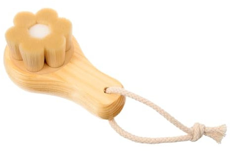 FRCOLOR Holz Gesichtsbürste Mit Peeling-borsten Für Sanfte Reinigung Porenreinigung Und Hautstrukturverbesserung Geeignet Für Hauttypen