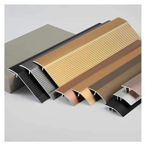 HNZHUXUE Floor Transition Strip Threshold Strip, Aluminum Exterior Door Thresholds for Wheelchair Access Wood Tile Vinyl Flooring, Floor Transition Strip Threshold Reducer/Bronze/5.2 * 90Cm