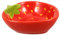 PartyKindom platos de fresa tazón de frutas para postre tazón para servir merienda cuencos de frutas servicio cuenco con forma de fruta cuenco con forma de fresa fruteros cocina cerámica rojo