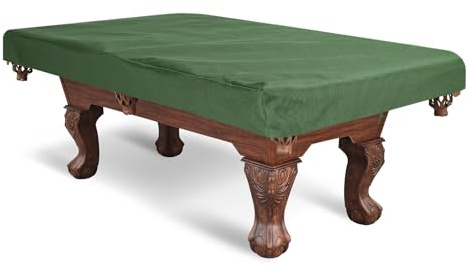 PATIKIL Billiard Pool Table Cover 9 Feet, Oxford Waterproof Outdoor Indoor Dustproof Billiard Table Cover Billiards Accessories for Protecting Pool Table Home Club Bar, Grey