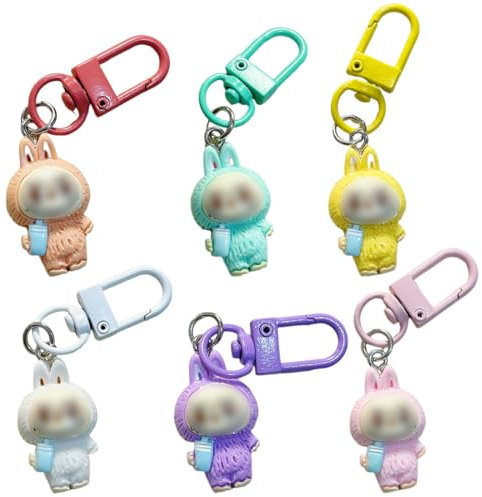 LQIOACU 6 Pièces Porteclés poupée, Keychain, Pendentif Décoratif pour Sac à Dos, Cadeaux pour Garçons et Filles(B)