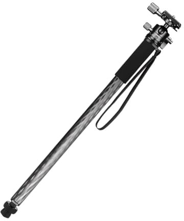 Fotografie-Einbeinstativ, tragbar, 4 Abschnitte, verstellbare Länge, für Reisen, mit 10 kg Tragkraft, funktional als Wanderstock, verstellbares Stativ