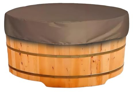 Poolabdeckung Rund, 190 Polyester-TAFT (Kaffee, 190 * 30 cm, Rund) | Sommer & Winter Poolplane Solarplane Rundpool, Wasserdichte und Staubdichte, Schutz vor Wind & UV