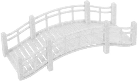 POPETPOP Miniatur Bogenbrücke aus Wetterfestem Material Vintage Gartenbrücke für Feengarten und Mikrolandschaften Dekoratives Modell für Kleine Gärten und Terrassen