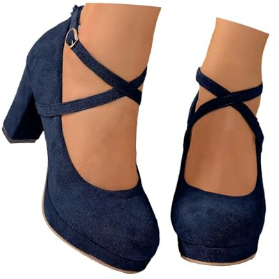 Pumps Damen Breite Füße Schuhe Elegant Trachtenschuhe Damen Dirndl Schuhe Geschlossene Bequeme Absatzschuhe Oktoberfest Party Tanzschuhe Weite H Hochzeitsschuhe Blockabsatz Brautschuhe