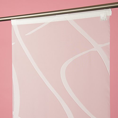 Wohnideenshop Flächenvorhang Vegas weiss transparent 60cm breit x 245cm lang inkl. Zubehör und andere Muster zum auswählen