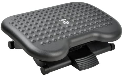 DESQ® Repose-pieds antidérapant - 3 positions - Inclinable de 0 à 45 degrés - Noir