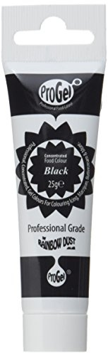 Rainbow Dust Lebensmittelfarbe ProGel Black 25g, 2er Pack (2 x 25g)