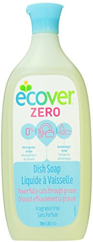 Savon à vaisselle liquide, Zero, sans parfum, 25 fl oz (739 ml) - Ecover