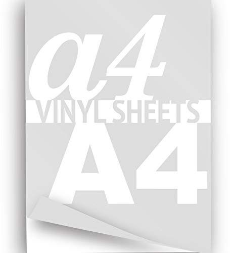 Stampabile vinile foglio A4 trasparente lucida 297 x 210 mm 10 x autoadesiva adesivo carta
