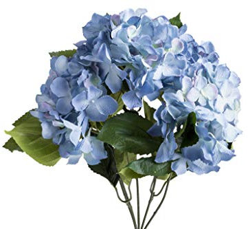 Nova-Nature künstlicher Hortensienbusch mit 5 Blüten (antikblau)