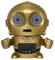 BulbBotz Star Wars 2021418 C3PO Kinder-Wecker mit Nachtlicht und typischem Geräusch , gold/gelb, Kunststoff , 14 cm hoch , LCD-Display , Junge/ Mädchen , offiziell