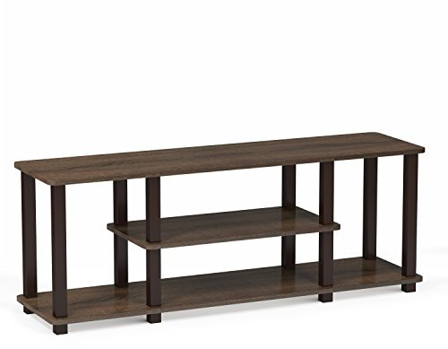 Furinno Entertainment/TV-Regal mit unterschiedlichen Ablageflächen, Walnuss/Braun, 29.72 x 111.25 x 41.15 cm