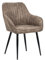 Riess Ambiente Edler Design Stuhl Turin Vintage Taupe grau mit Armlehne Esszimmerstuhl Konferenzstuhl