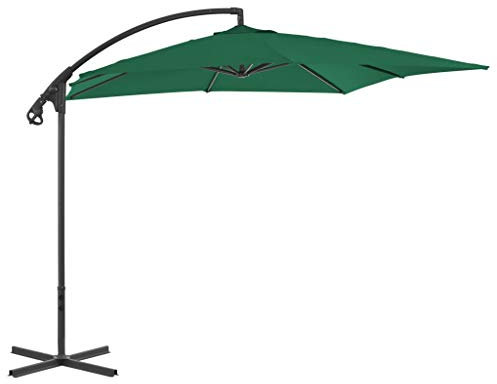 Festnight Ampelschirm Sonnenschirm 250 x 250 cm | Kurbelschirm Terrassenschirm Strandschirm | mit Stahlmast 8 Stahlrippen Kurbelsystem UV-Schutz 4 Farben