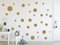 Timalo® XL Aufkleber Punkte Wandtattoo Kinderzimmer bunte große Kreise Pastell Uni Matt Wandsticker | 73081-hellbraun-40