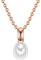 Valero Pearls Damen-Kette Sterling Silber 925 rosévergoldet Süßwasser-Zuchtperlen - Halskette Frauen Roségold-Farben Süßwasser-perle
