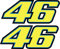 2 x 46 Rossi-Aufkleber.
