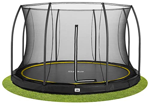 Salta Comfort Edition Ground - Bodentrampolin mit Sicherheitsnetz - ø366cm - Rund - Schwarz
