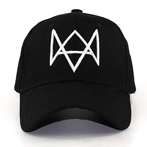 Watch Dogs Hats Cosplay Cap Für Männer Videospiele Cos Aiden Peace Caps Verstellbare Baumwoll-Baseballmütze Fashion Hats, Weiß