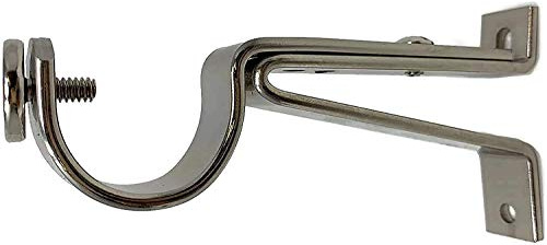 MroMax Gardinenstangenhalterungen aus Eisen, 117 x 76 x 18 mm, 2 Stück, silberfarben