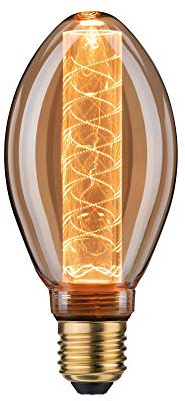 Paulmann 28827 LED Lampe InnerGlow Innenkolben mit Spiralmuster 120lm 3,6 Watt dimmbar Beleuchtung Gold Glas 1800 K E27 Leuchtmittel