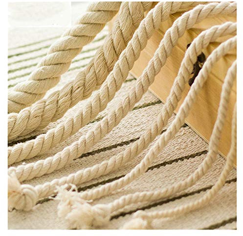 QSCTYG DREI Stränge aus Baumwollseil Hand DIY Seil Dicker Reis weiß geflochtener Seil dekorativ makramee garn 879 (Color : 15mm 2yard)