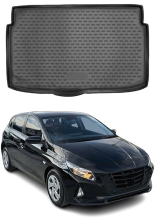 OMAC Kofferraumwanne für Hyundai i20 2014-2021 TPE Schwarz | Kofferraummatte, Laderaumwanne, Allwetter, fahrzeugspezifisches Produkt, Antirutsch, 3D-Passform, wasserdicht