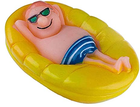 Clenp Pool-Thermometer, Pool-Thermometer Wasserdicht, Kreativ, Genau, Lustig, Mannförmig, Schwimmender Temperaturmesser Zum Messen Gelb