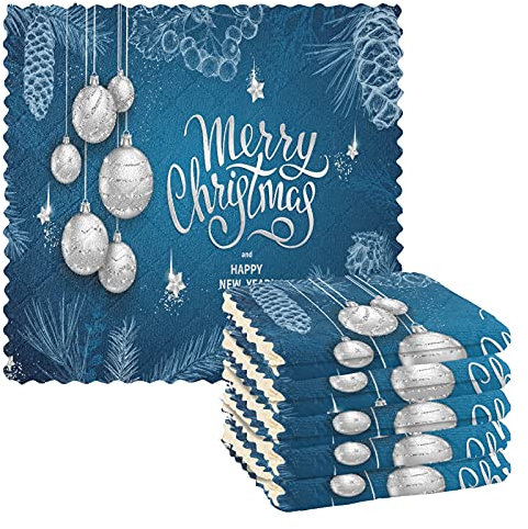 Set di 6 panni per piatti da cucina Happy New Year, lavabili e assorbenti per lavare i piatti, per pulire i piatti, per la casa, la cucina e la casa