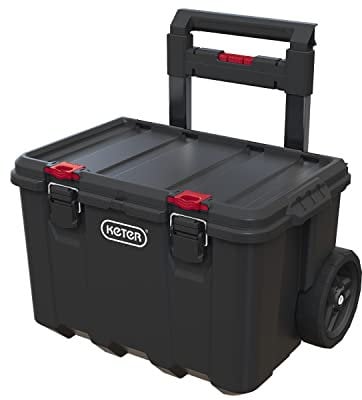 Keter Stack & Roll - Carrito de almacenamiento de herramientas de bricolaje resistente