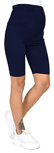 Mija 4008 Legging de grossesse confortable pour femme enceinte, bleu foncé, XXL