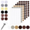 Grevosea 120PCS Plastic Screw Hole Covers and 324Pcs Screw Hole Stickers Self Adhesive Screw Covers Caps Colorful Screw Cover Stickers for Wood Screws Furniture Decoration(11mm)