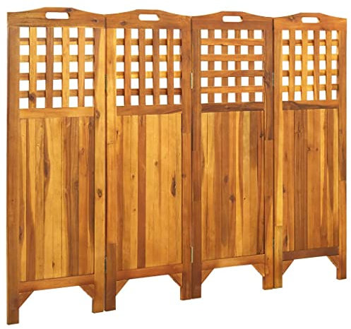 INLIFE 4-teiliger Raumteiler 161x2x120 cm Akazie Massivholz