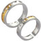 Eheringe Zweifarbig Paar, Ringe für Paare Sterling Silber 925 Hohlband Partnerringe Cute Gold Verstellbarer Schmuck Pärchen Geschenke