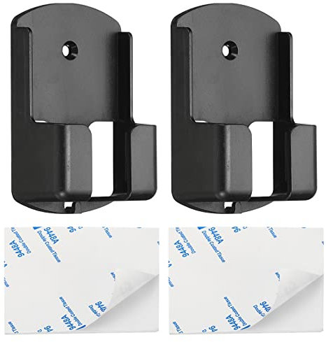 PATIKIL Remoto Control Soporte, 2 Paquete 1.8 Longitud Pared Montado Medios Almacenamiento Estuche Caja con Doble Cara Cinta para Oficina, Negro