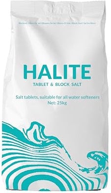 25KG Salt Tablets Halite Salt for Water Softener, Pure Grade A Food Quality for All Water Softener and Dishwashers (1)