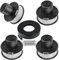 XIJIANG 4 x A6226-XJ Bobines di Filo, 1 x Tappo di Ricambio Adatte per Black+Decker Tagliabordi Elettrico GL250 GL310 GL360