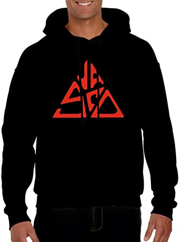 SERIVAL Felpa Logo Vasco Rossi Blasco con Cappuccio e tascone Hoodie (2XL)