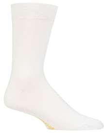SockShop Mens Colour Burst Plain Bamboo Socks with Smooth Toe Seams Pack of 1 White Wedding 12-14