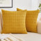EMEMA Kordsamt Kissenbezüge Herbst Dekorative Sofakissen Moderne Kissenhüllen 45x45 cm Dekokissen Weicher Zierkissenbezug für Wohnzimmer Sofa Schlafzimmer 2er Set Gelb