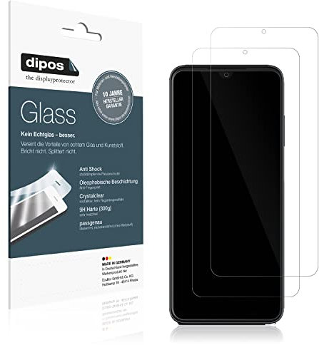 dipos I 2X Displayschutz klar kompatibel mit Telekom T Phone Pro Schutzfolie 9H Anti-Shock