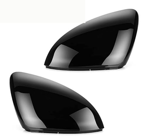 Auto Spiegelkappen Für VW Für Golf 7 MK7 MK7.5 Für Touran L Rückspiegelgehäusekappen 1 Paar Auto-Seitenspiegelabdeckung OEM: 5G0857537 / 5G0857538 Rückspiegelkappe (Farbe : Black Pair)