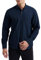 HISDERN Mens Navy Blue Oxford Shirt Long Sleeve Casual Button Down Dress Shirts for Formal Business S