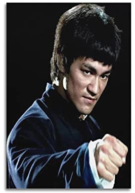 SHUPSY Bruce Lee Star Poster Dekorative Malerei Leinwand Wandkunst Wohnzimmer Poster Schlafzimmer Malerei 08x12inch(20x30cm)