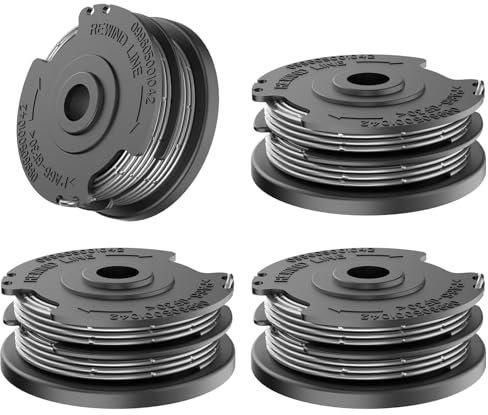 MUFUSHAN 4Pcs Replacement Strimmer Spool Line, F016800351 Replacement Spool,Standard Double Autofeed Spools Compatible for Bosch Art 24 27 30 30-36 LI Grass Trimmer