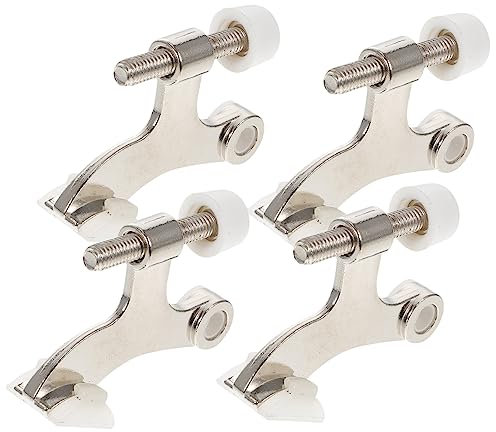 Ciieeo 4stücke Türscharnierstopper Mit Gummistopper Und Türmontage Für Zuhause Büro Schule Kindergarten Supermarkt Robuste Zinklegierung Schützt Wände Und Türen Verstellbar