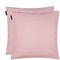 LINUM Annabell Elegant Kissenhülle 50x50 cm 2er-Pack, 100% Baumwolle, Maschinenwaschbar, Altrosa
